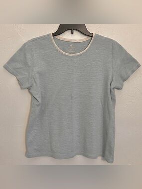 Covington Light Blue and White Striped Short-Sleeve Tee